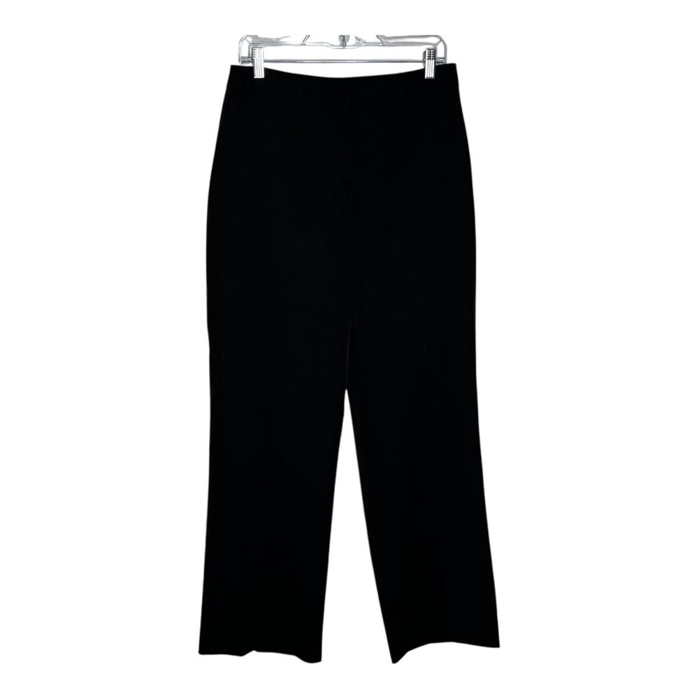 Cato Womens Black Straight Leg‎ Dress Pants Size 8 Stretch Career Trousers